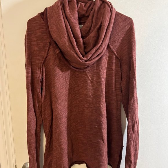 Free People Burnt Orange Cowl Neck Sweater - Picture 1 of 3